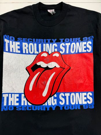 (L) Vintage '99 Rolling Stones No Security Tour Tee Black