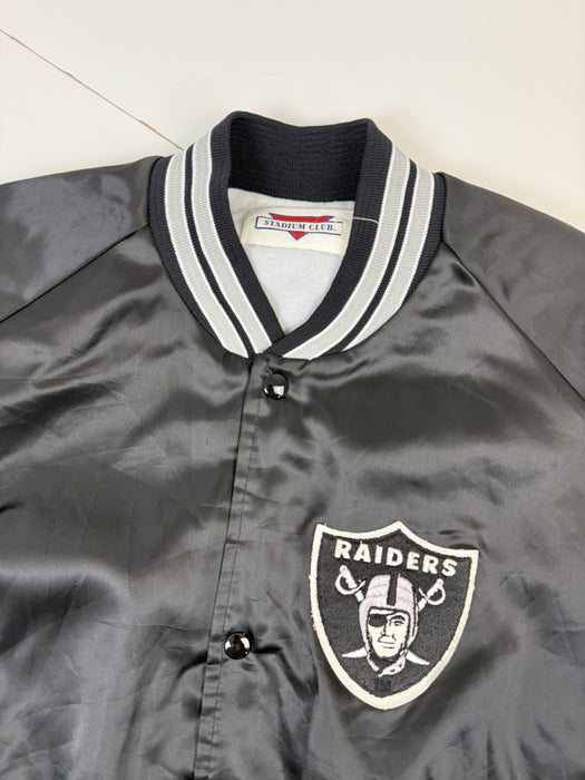 Vintage Oakland Raiders Satin Bomber Jacket Black | Vitnage Clothing Store Canada