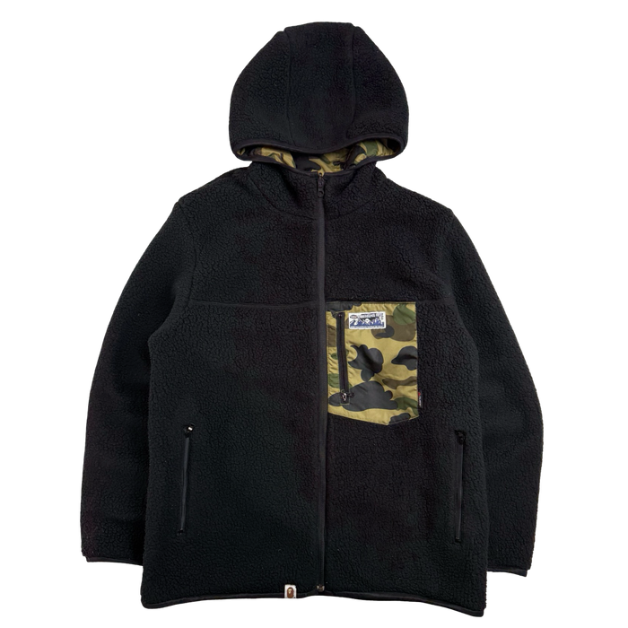 BAPE 1st Camo Reversible Polartec Jacket Green (USED) | Vitnage Clothing Store Canada