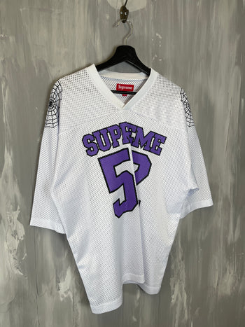 Supreme Spiderweb Football Jersey White (USED)