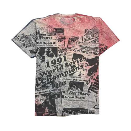 Vintage '91 Twins World Champion AOP Tee | Vintage Clothing Store Canada