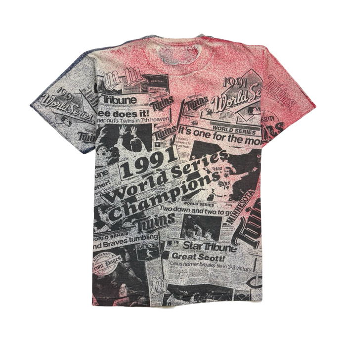 Vintage '91 Twins World Champion AOP Tee | Vitnage Clothing Store Canada