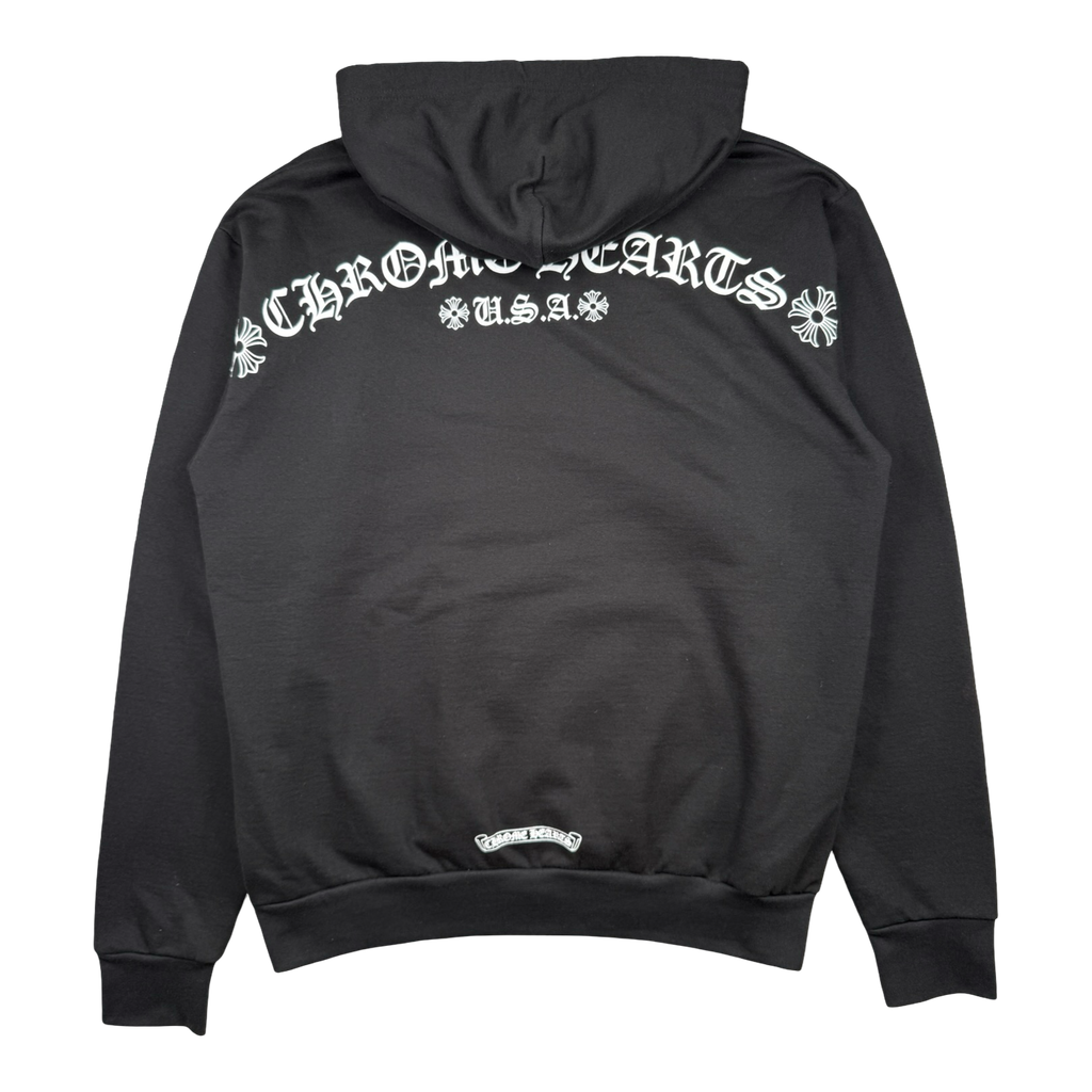 Chrome Hearts T Bar Logo USA Hoodie Black
