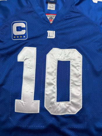 (XL) Vintage 2000s Reebok NY Giants Eli Manning Football Jersey Blue