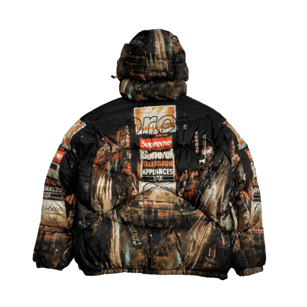 Supreme The North Face 800-Fill Half Zip Hooded Pullover Times Square (USED)