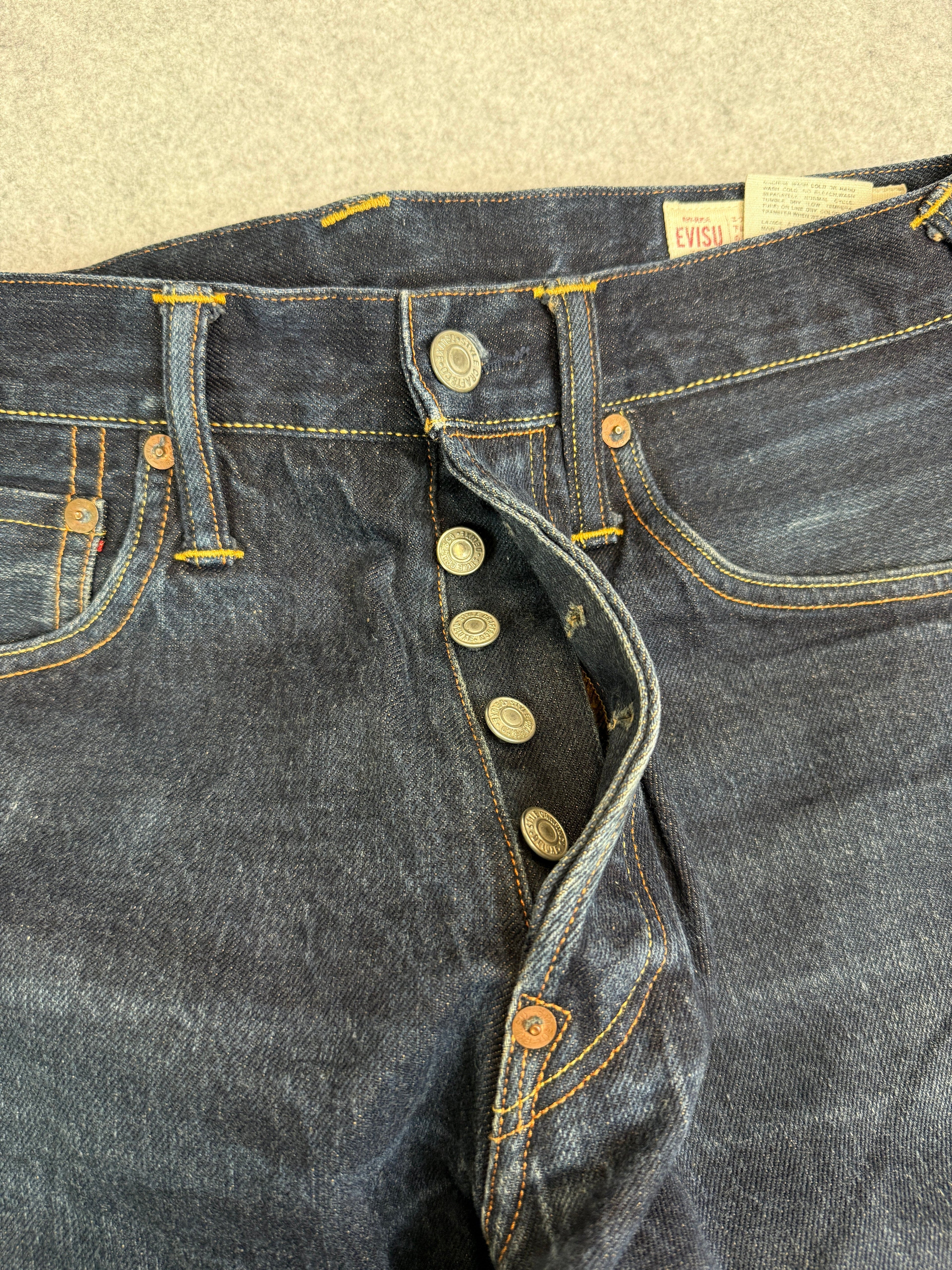 Evisu Lot 2000 No. 3 Daicock Blue Denim Pants