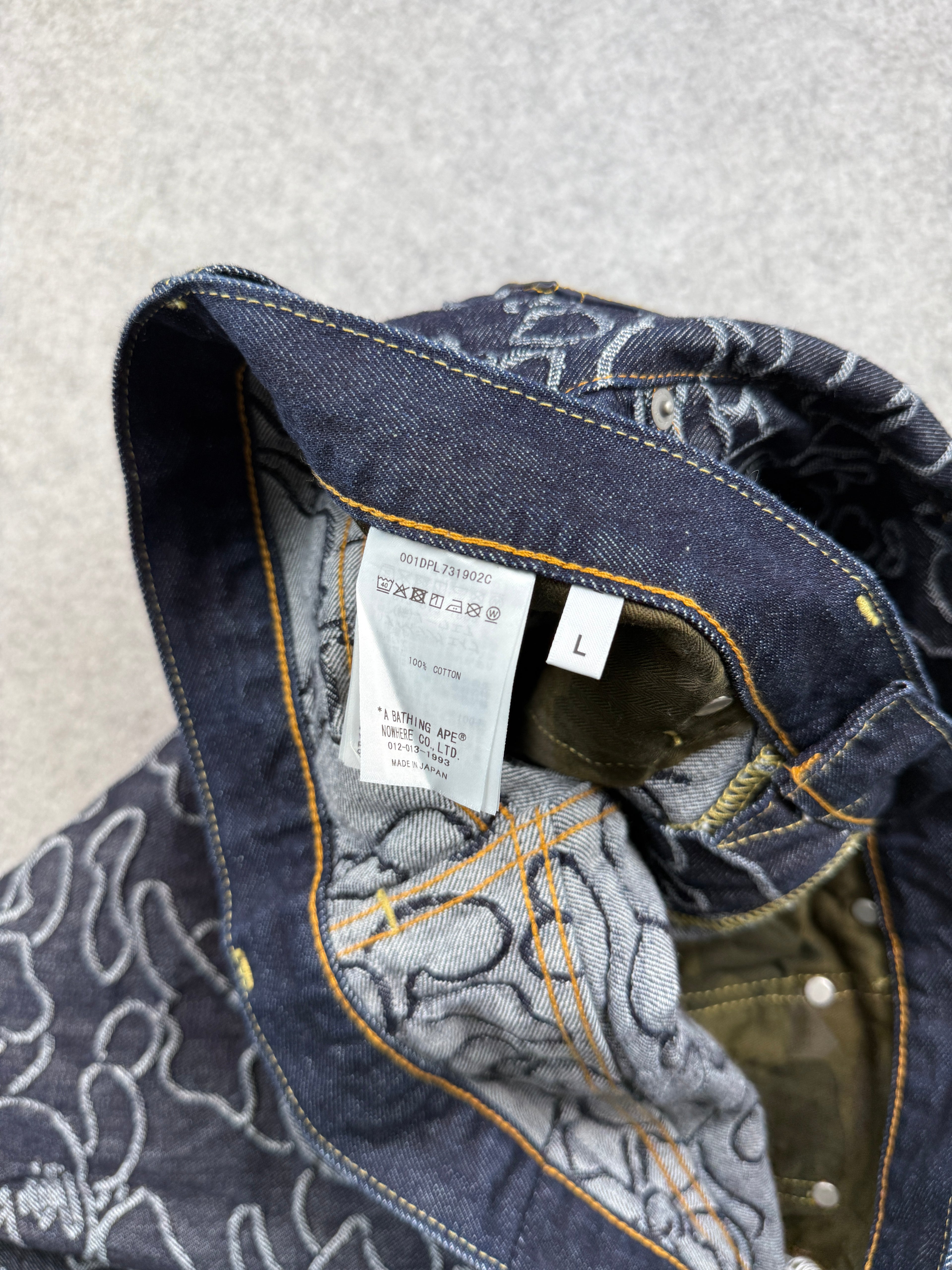 BAPE x OVO 1st Camo Jacquard Denim Pants (USED)