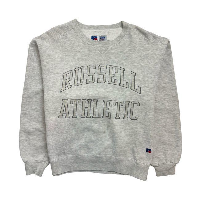 (L) Vintage Russell Athletic Sweatshirt Light Grey