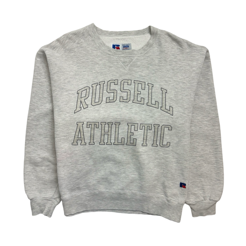 (L) Vintage Russell Athletic Sweatshirt Light Grey | Vintage Clothing Store Canada