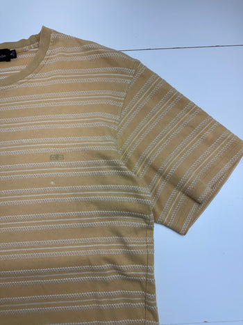 Vintage Balenciaga BB Striped Cotton Tee Yellow