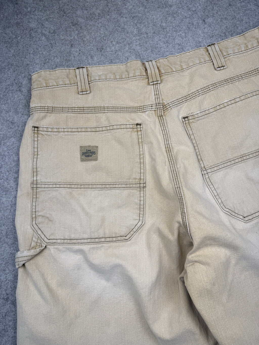 Vintage Lee Dungarees Carpenter Shorts Beige