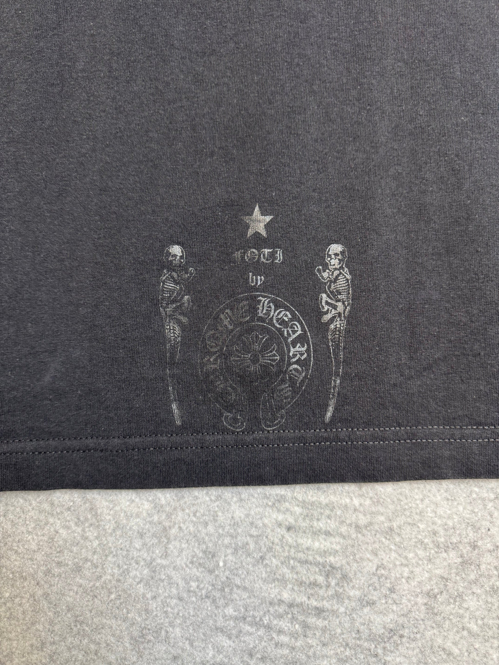 Vintage Chrome Hearts Foti Skull Wing Pocket Tee Black/Red
