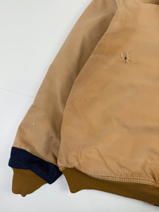 Vintage Dickies Distressed Hooded Work Jacket Beige | Vitnage Clothing Store Canada