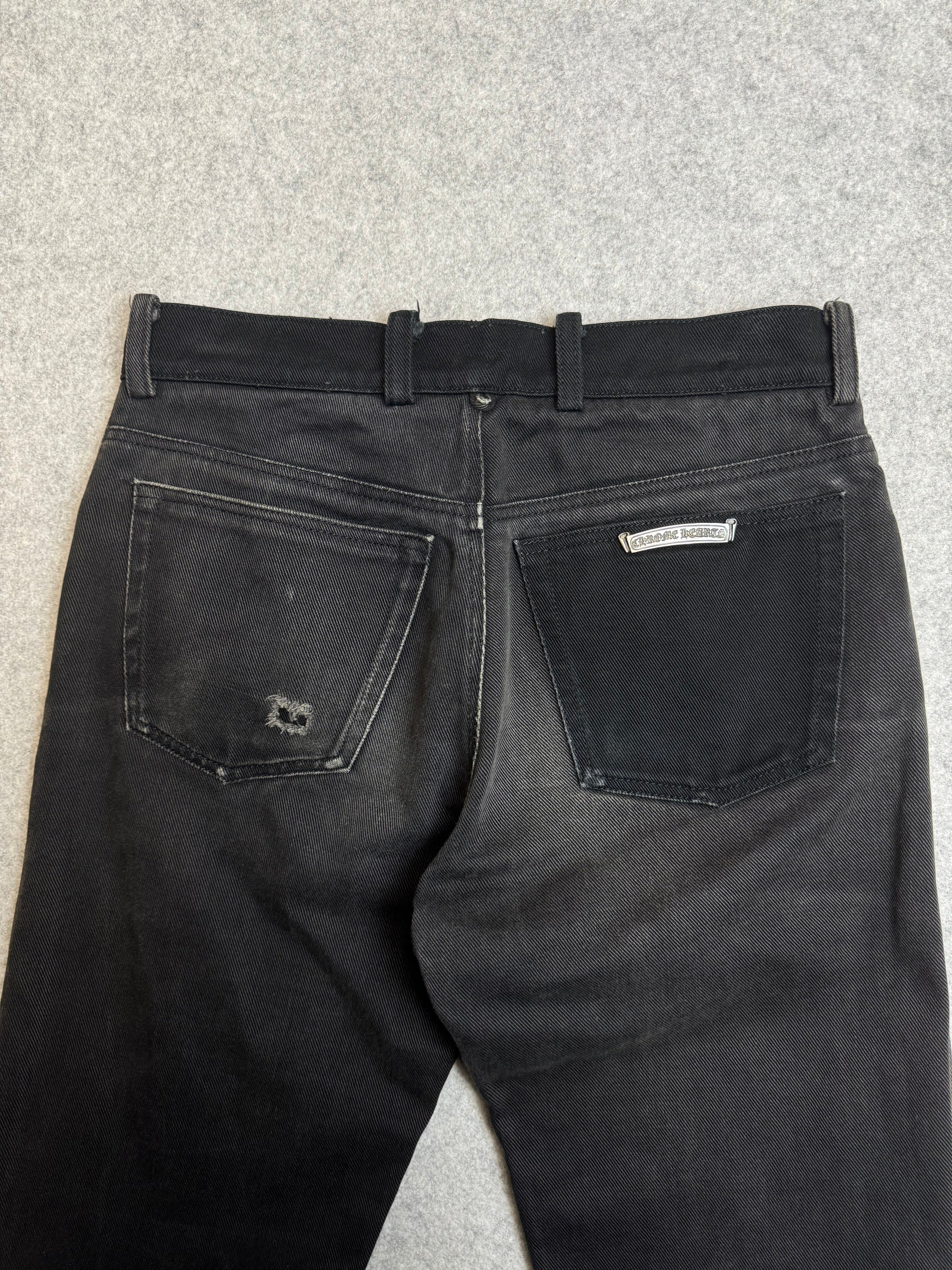 Chrome Hearts Fleur Knee Denim Jeans Black