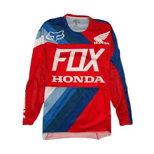 (S) Fox Honda Motorcycle L/S Jersey Red/Blue | Vintage Clothing Store Canada