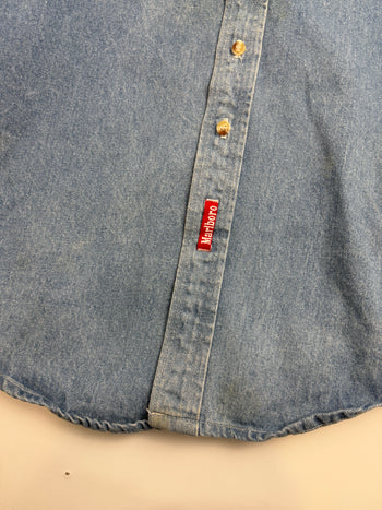 Vintage Marlboro Light Blue Denim Button Up