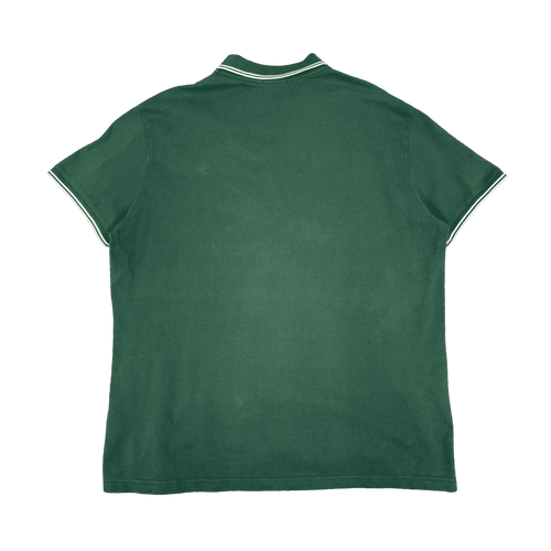 Moncler Striped Button-up Polo Shirt Green (USED) | Vintage Clothing Store Canada
