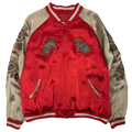 Vintage Embroidered Japanese Reversible Souvenir Jacket Red