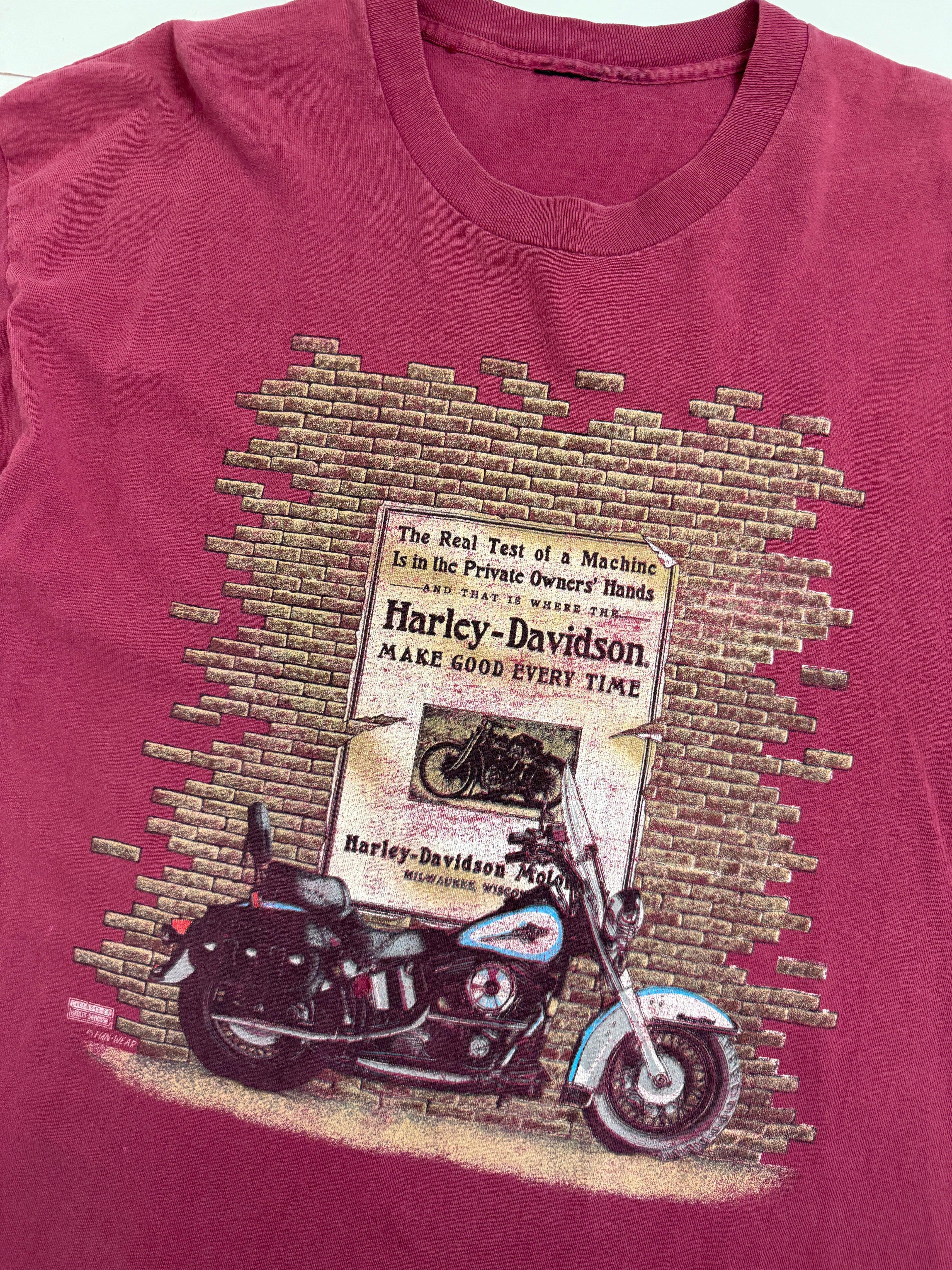 Vintage 1996 Harley Davidson Tee Red
