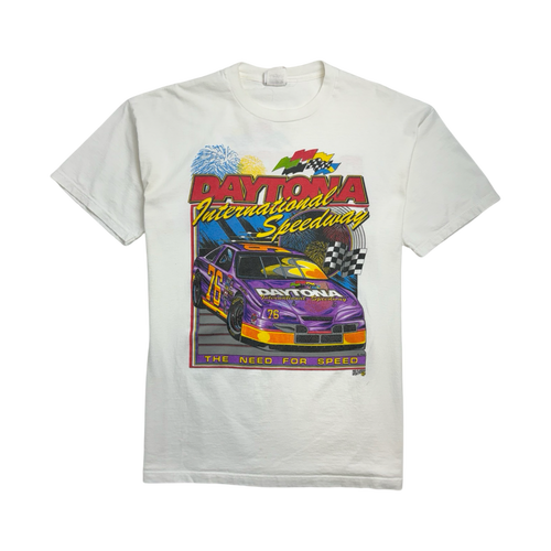 (M) Vintage Daytona Speedway Tee White | Vintage Clothing Store Canada