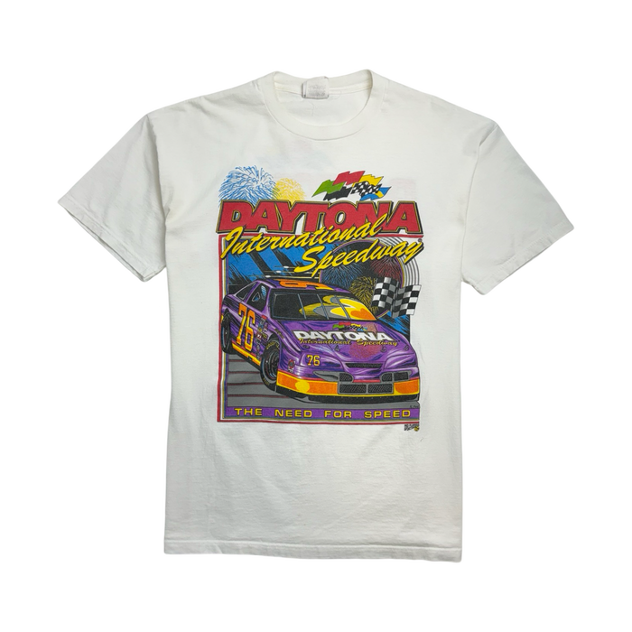 (M) Vintage Daytona Speedway Tee White | Vitnage Clothing Store Canada