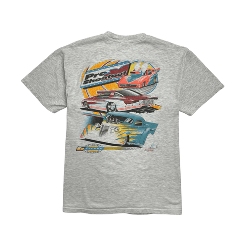 (M) Vintage 2000s The 6 Second Club Hot Rod Tee Grey | Vintage Clothing Store Canada