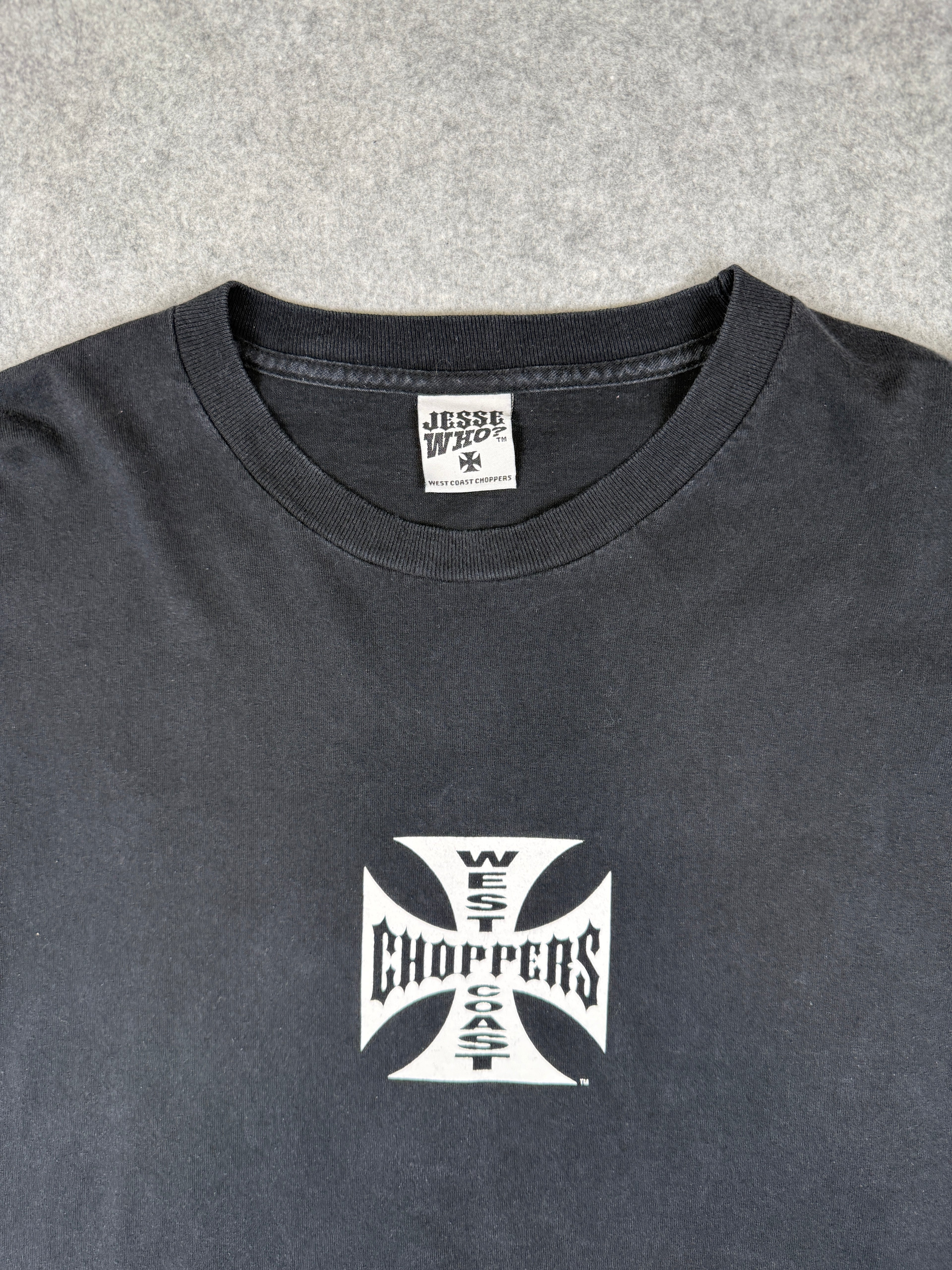 Vintage West Coast Choppers Cross Sleeve L/S Tee Black