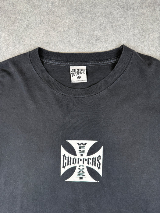 Vintage West Coast Choppers Cross Sleeve L/S Tee Black | Vitnage Clothing Store Canada