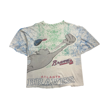 (M) Vintage '93 AOP Atlanta Braves Cropped Tee White