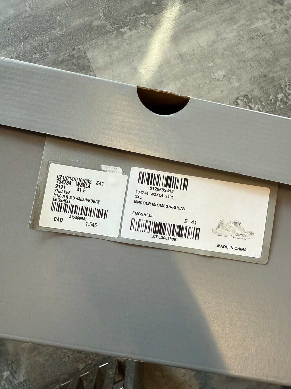 Balenciaga 3XL Worn Out Sneaker Off White (USED)