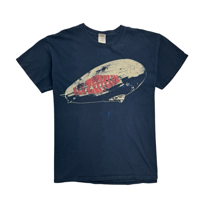 (L) Led Zeppelin UK Flag Tee Navy | Vitnage Clothing Store Canada