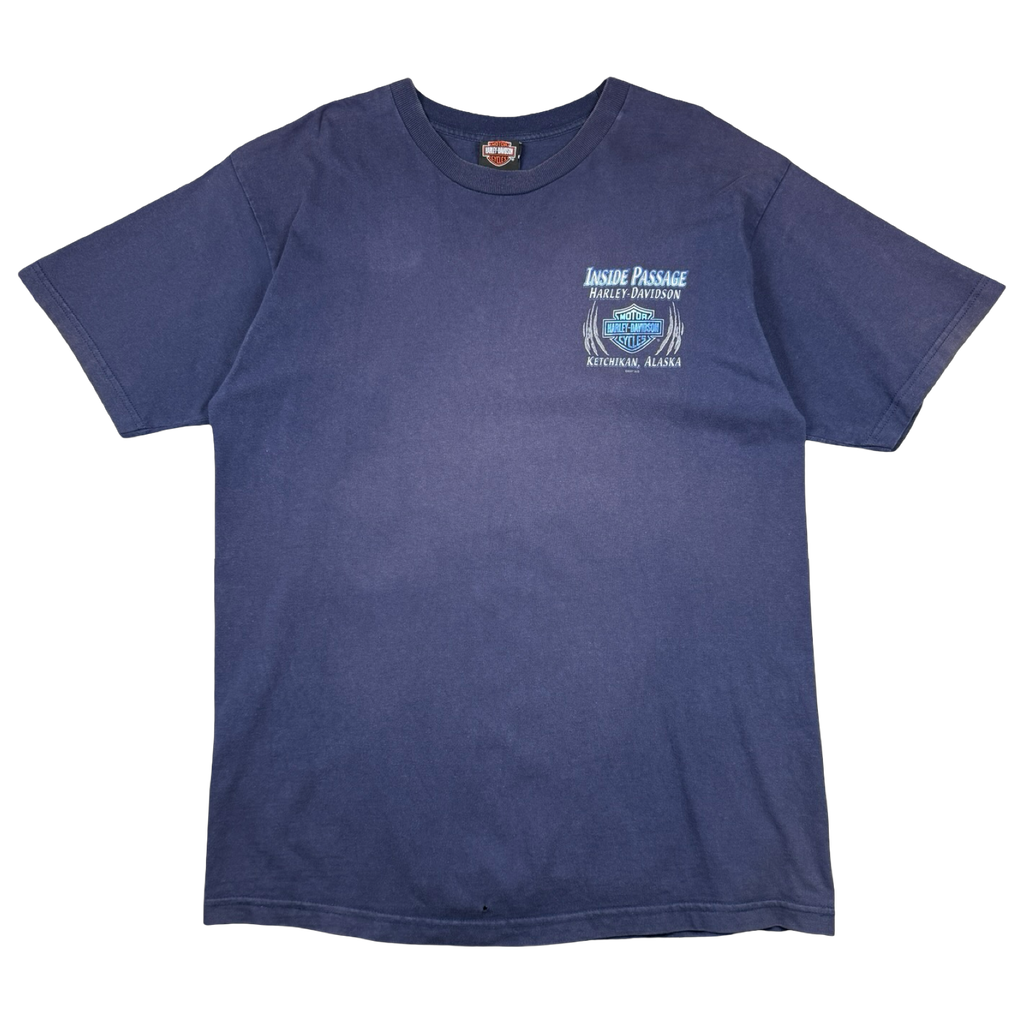 Vintage Harley Davidson Inside Passage Tee Navy