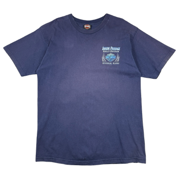 Vintage Harley Davidson Inside Passage Tee Navy