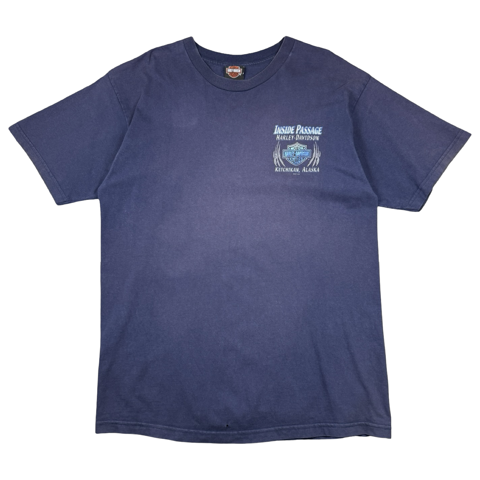 Vintage Harley Davidson Inside Passage Tee Navy