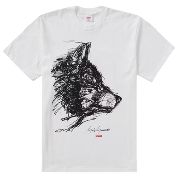 Supreme Yohji Yamamoto Scribble Wolf Tee White