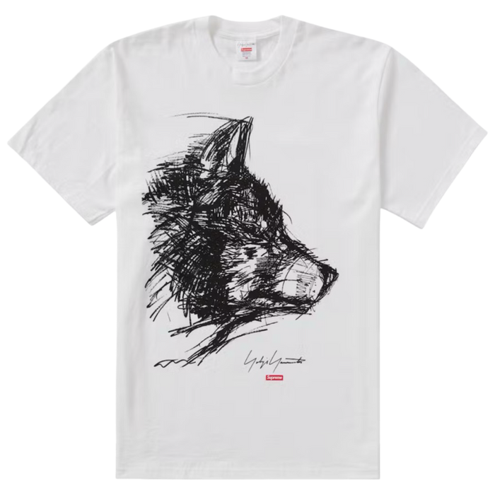 Supreme Yohji Yamamoto Scribble Wolf Tee White | Vitnage Clothing Store Canada