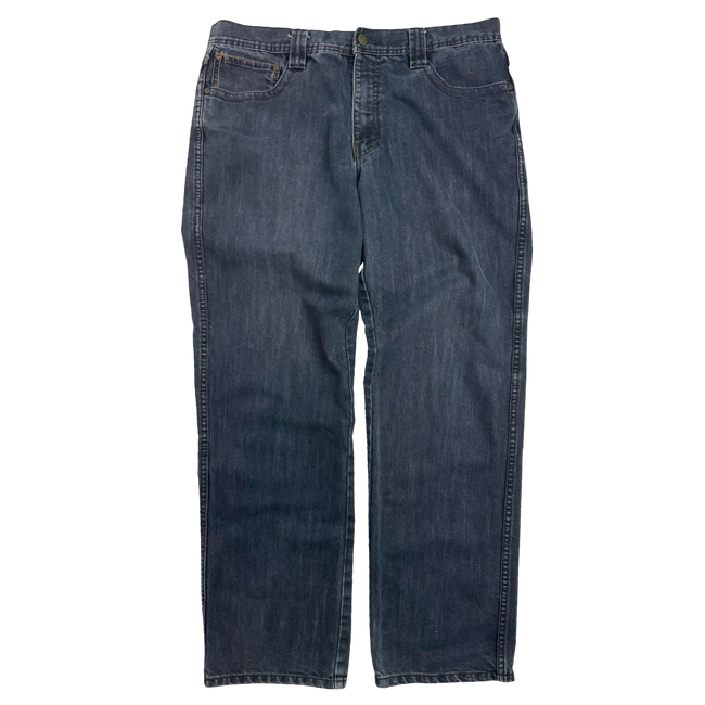 Pelle Pelle Dark Wash Embroidered Denim Pants