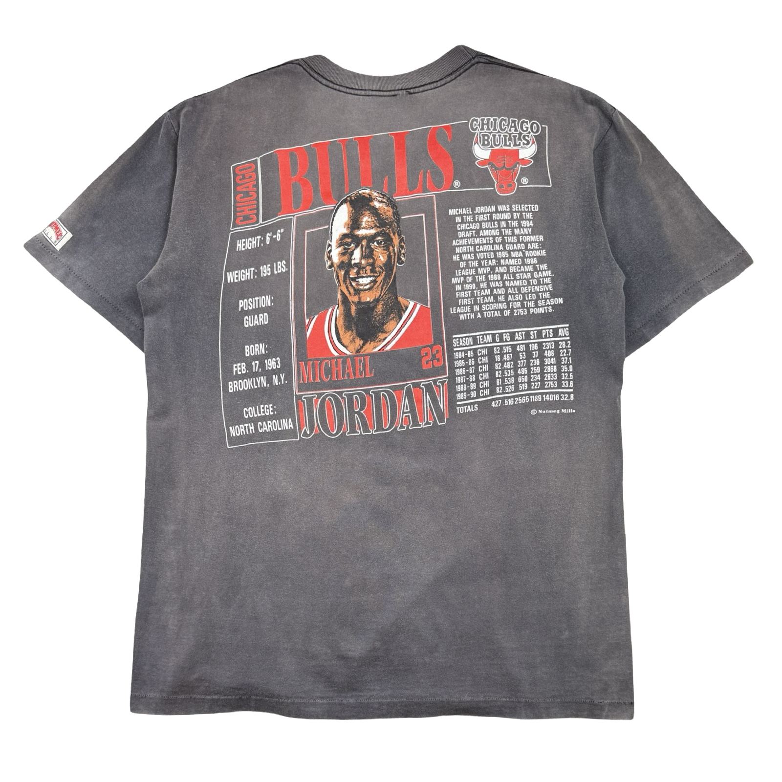 Vintage Nutmeg Chicago Bulls Michael Jordan Faded Tee Black