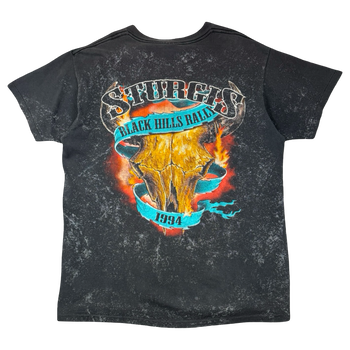 Vintage 3D Emblem Sturgis Black Hills Rally Tee Black