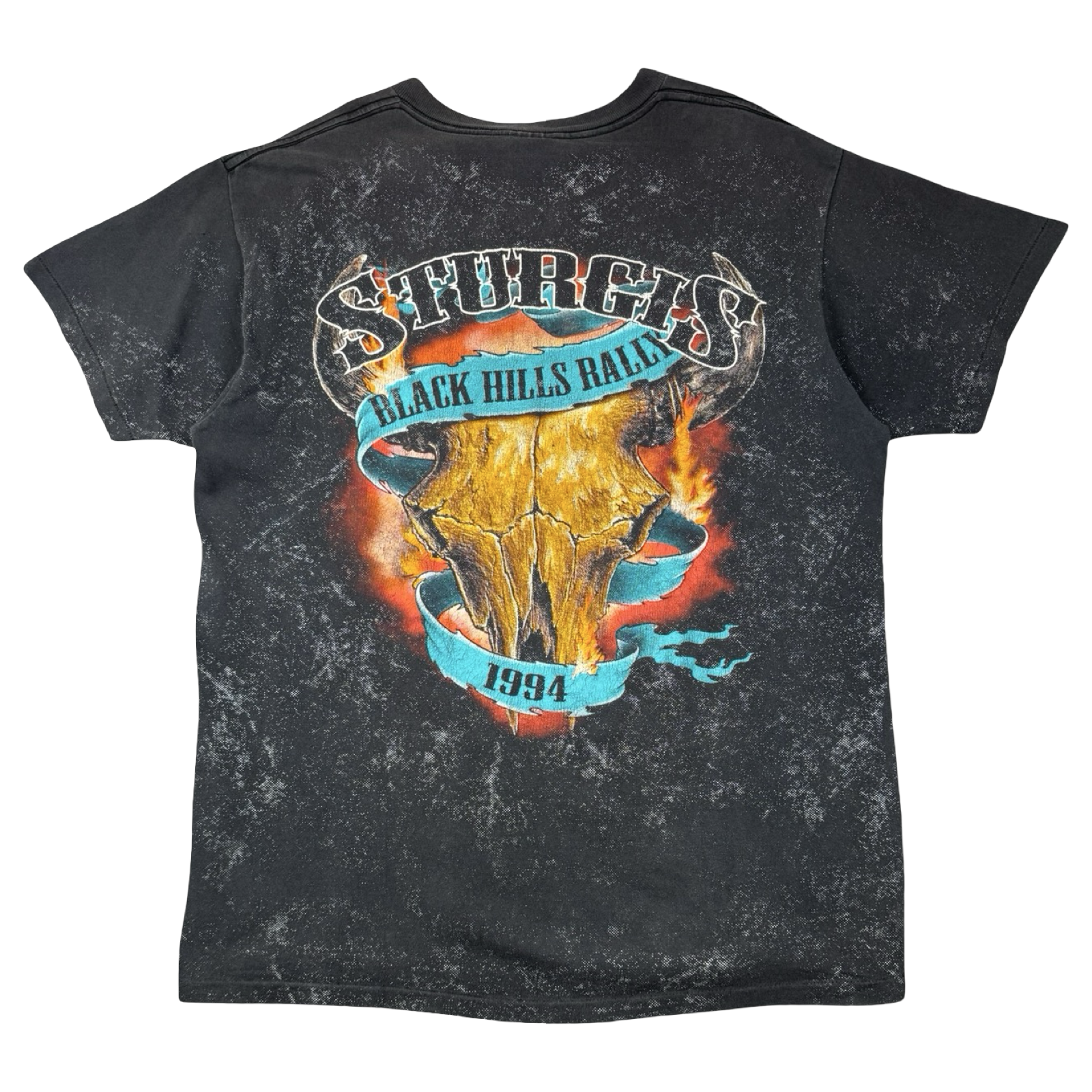 Vintage 3D Emblem Sturgis Black Hills Rally Tee Black