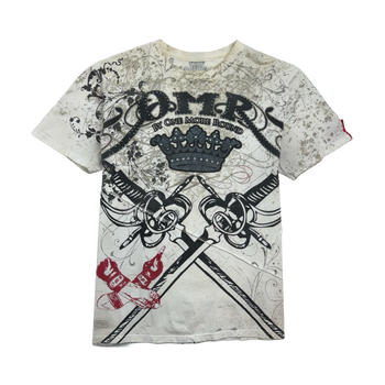 Vintage Y2k Q.M.R Tee White