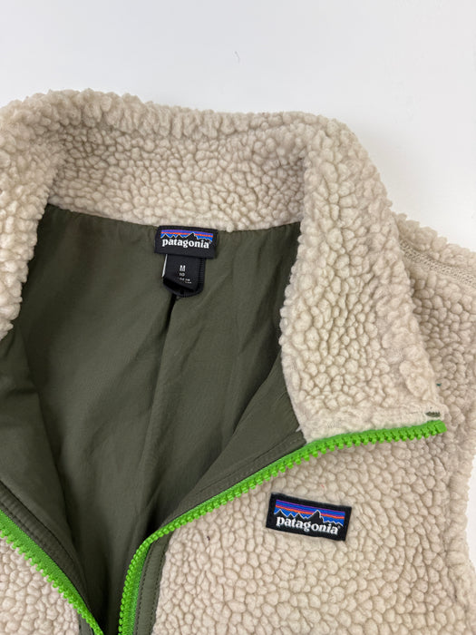 Women's Patagonia Retro-X Fleece Vest Cream/Green | Vitnage Clothing Store Canada