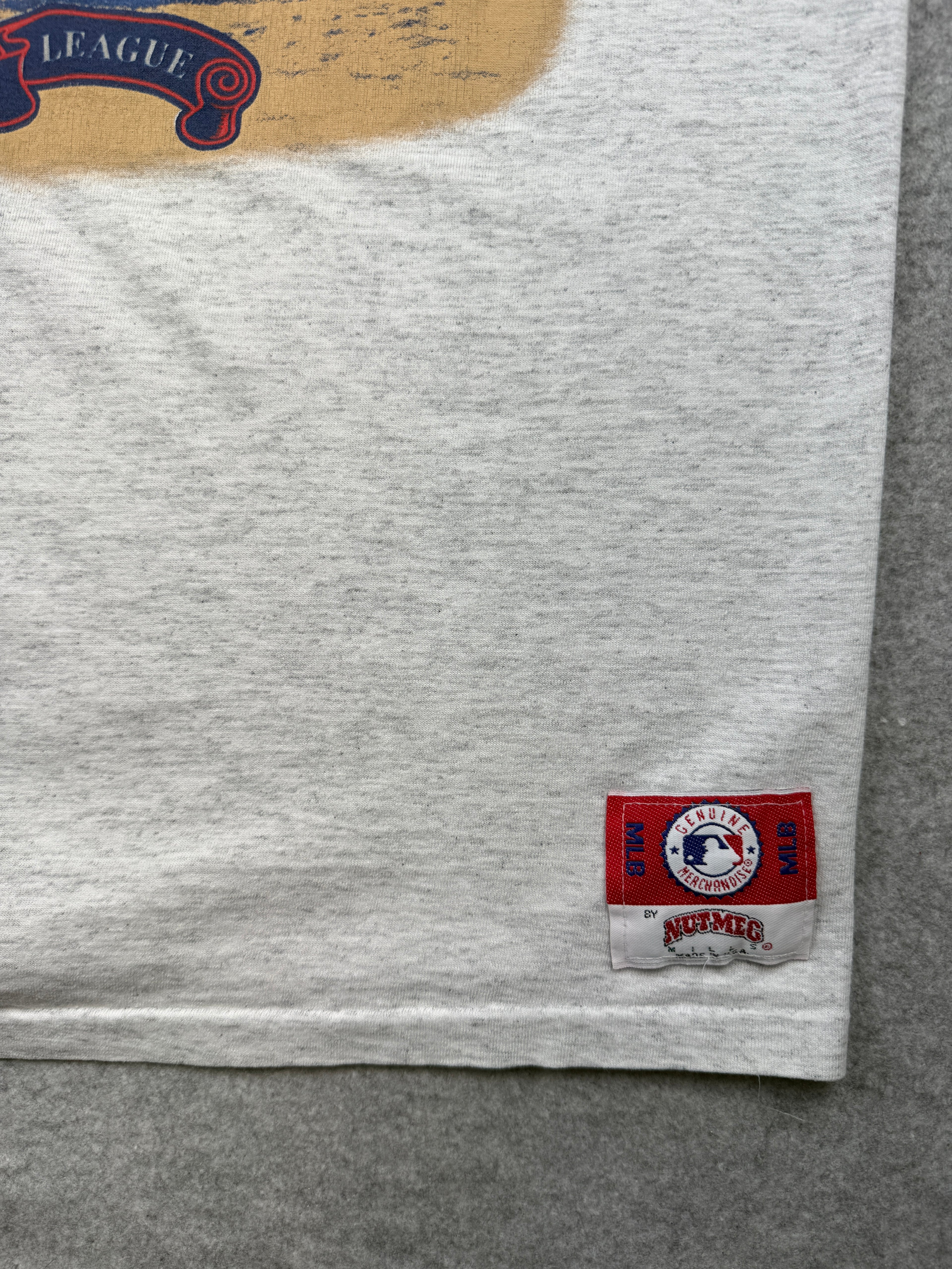 Vintage American League New York Yankees At Bat Tee Grey