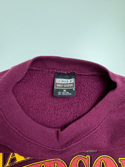 (S) Vintage '95 Harley Davidson Sweatshirt Burgundy | Vitnage Clothing Store Canada