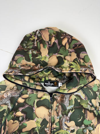 BAPE Village Camo Full Zip Up Hoodie Green (USED)