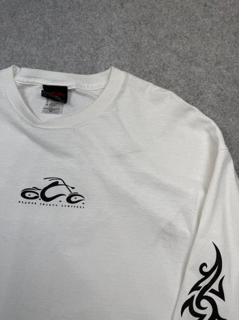 Vintage Orange County Choppers Tribal Sleeve L/S Tee White