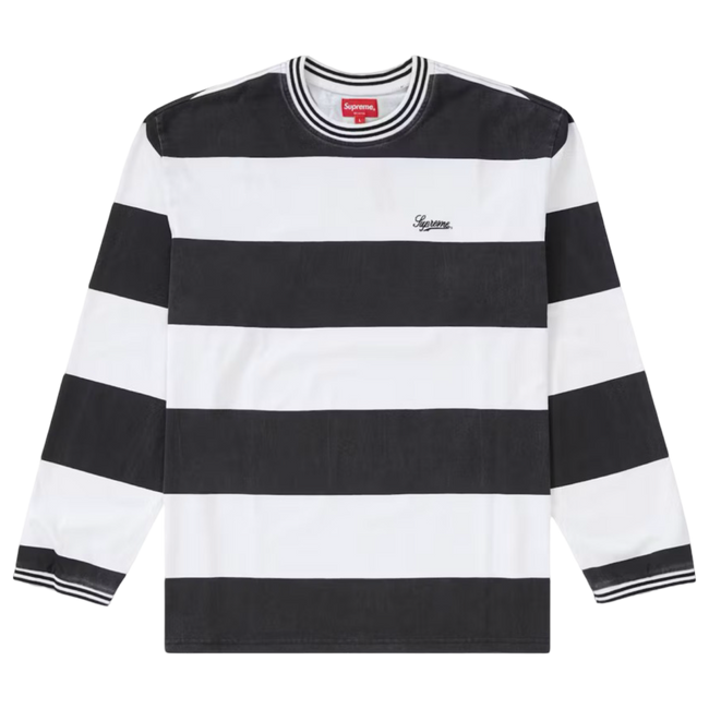 Supreme Printed Stripe L/S Top FW19 Black