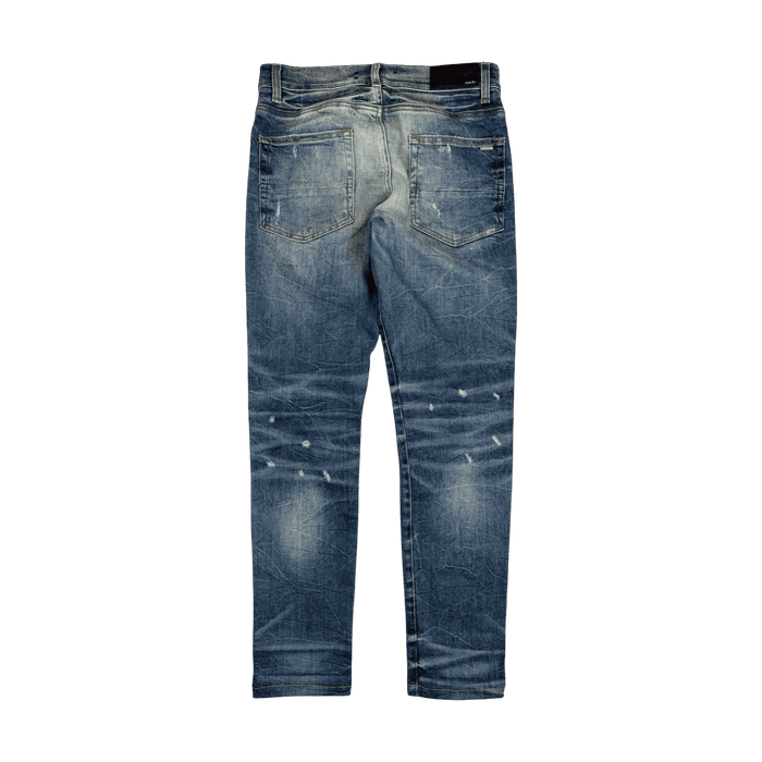 Amiri MX1 Distressed Biker Jeans Blue (USED) | Vitnage Clothing Store Canada