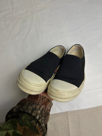 Rick Owen’s DRKSHDW Boat Slip On Black Milk (USED, NO BOX)