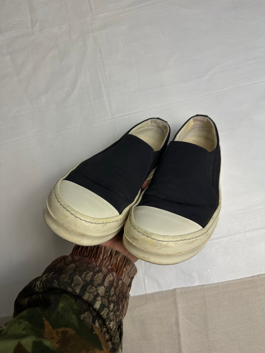 Rick Owen’s DRKSHDW Boat Slip On Black Milk (USED, NO BOX) | Vitnage Clothing Store Canada